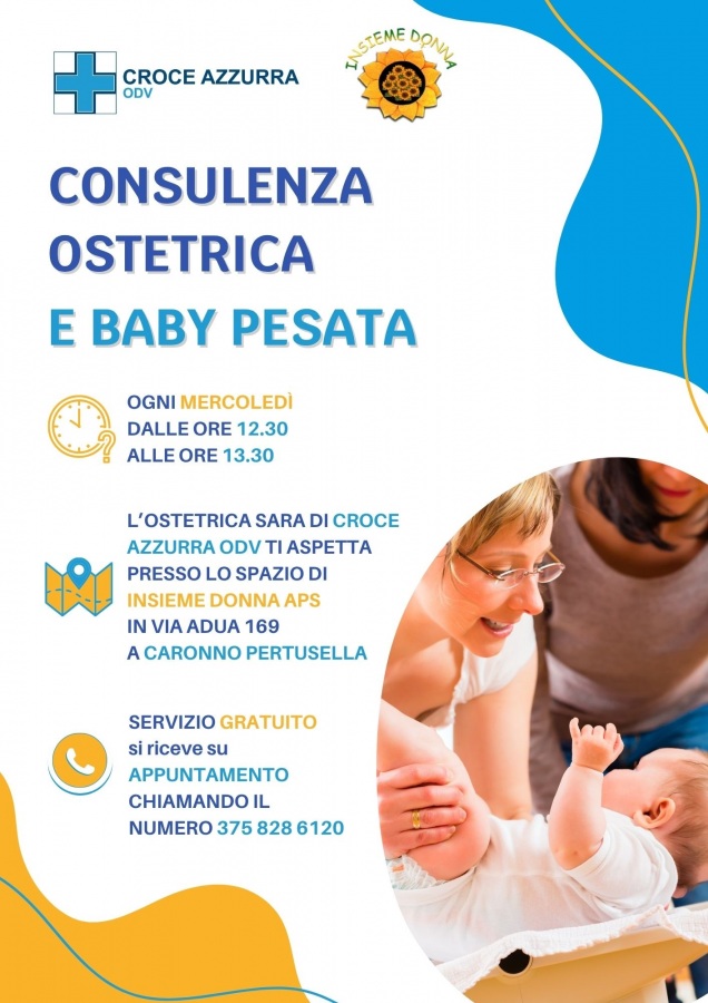 Consulenza ostetrica e baby pesata a Caronno Pertusella